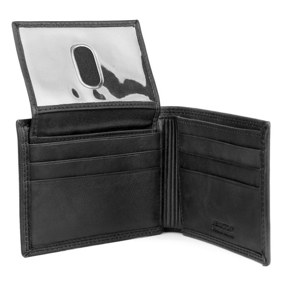 J. Buxton Men's Hunt Credit Card Billfold Leather, Black