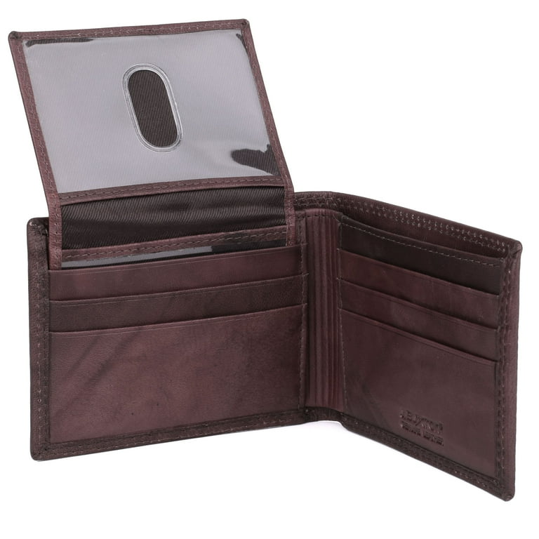 J. Buxton Men's Hunt Credit Card Billfold Leather, Brown - Walmart.com