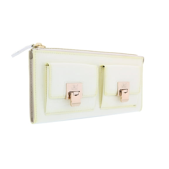 J&C J11-012 AVARIO Ivory Zippered  Large Wallet for womens