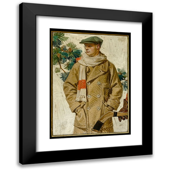 J.C. Leyendecker 14x18 Black Modern Framed Museum Art Print Titled - House of Kuppenheimer Ad Illustration (1920)