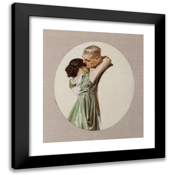 J.C. Leyendecker 20x22 Black Modern Framed Museum Art Print Titled - Preliminary Study for Saturday Evening Post, May 19 (1917)