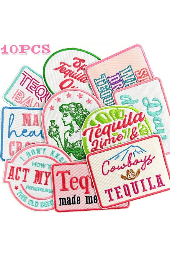 10 Pcs Funny Embroidered Trucker Hat Patches Vintage Trucker Hat Patches Iron DIY Funny Embroidery Patch for Girl Women DIY Accessories