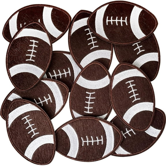 J.CARP 12 Pieces Football Iron on Patches, Football Embroidered Patch for Clothes, Jacket, Hat, Socks, Jeans
