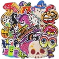 thumbnail image 1 of J.CARP Halloween Iron On/Sew On Embroidered Applique Patches - Boo, Pumpkin, Bat, Ghost, Witch Designs for Fall Decoration, DIY Crafts, Clothing, Jacket, Backpack Accessories 32 Pcs, 1 of 6