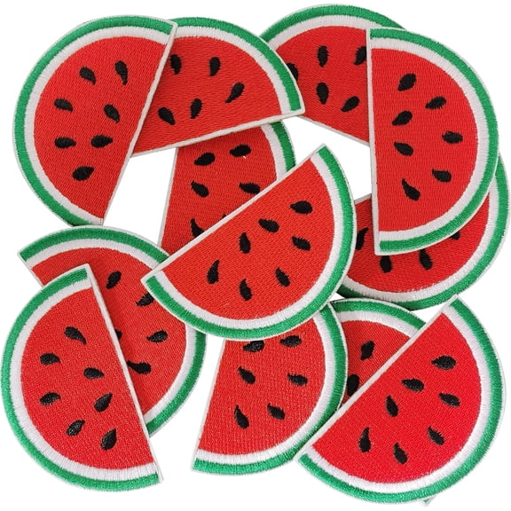 J.CARP Pieces Watermelon Iron on Patches, Watermelon Embroidered Patch for Clothes, Jacket, Hat, Socks, Jeans