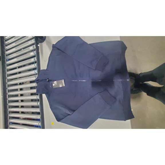 J.COME FULL ZIP SWEATER JACKET - SIZE M - NAVY