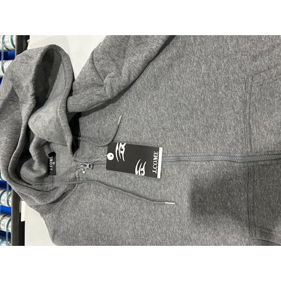 J.COME PULLOVER COTTON SWEATER - SIZE: MEN 2XL - CHARCOAL