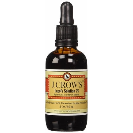 J.CROW'S Lugol's Solution of Iodine 2% 2oz
