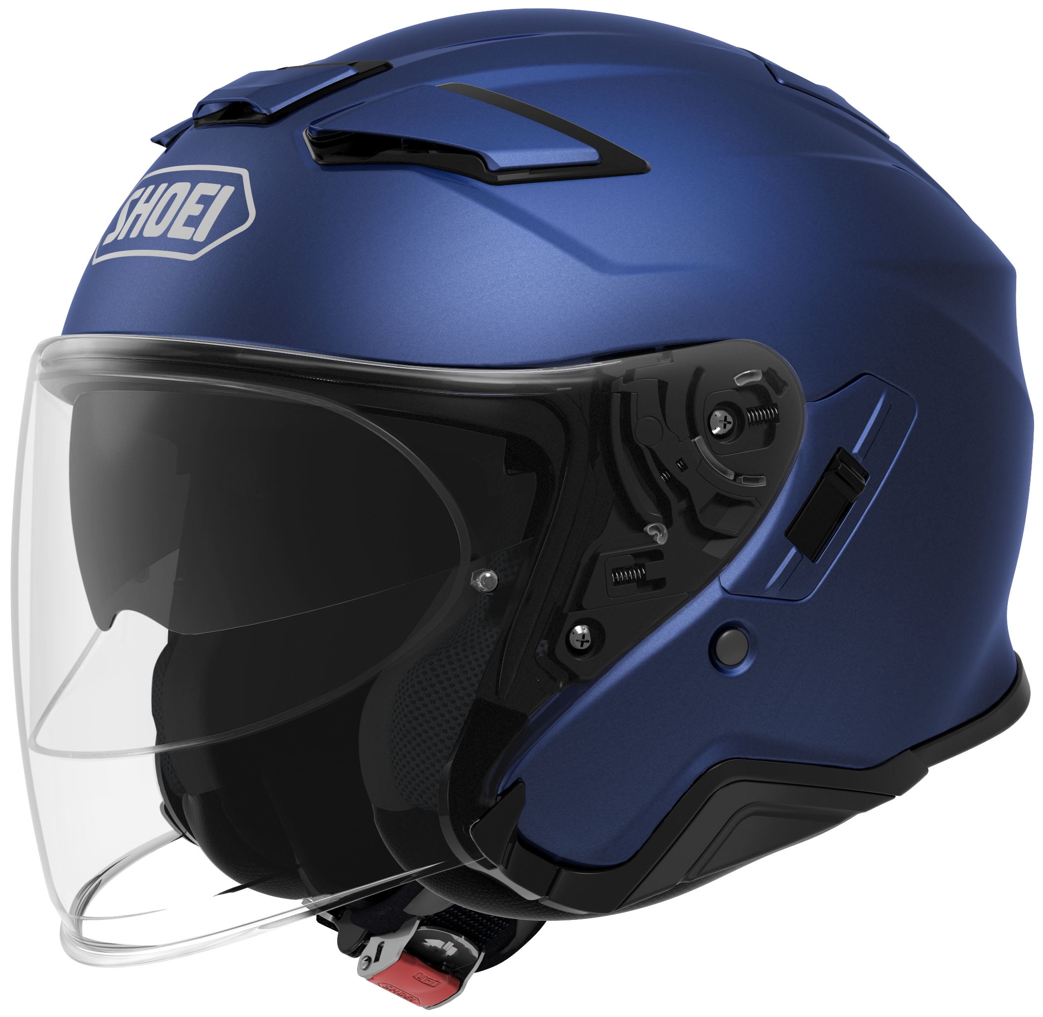 大人も着やすいシンプルファッション Shoei J-Cruise II Mens/Unisex Matte Blue Motorcycle Open セキュリティ・セーフティ