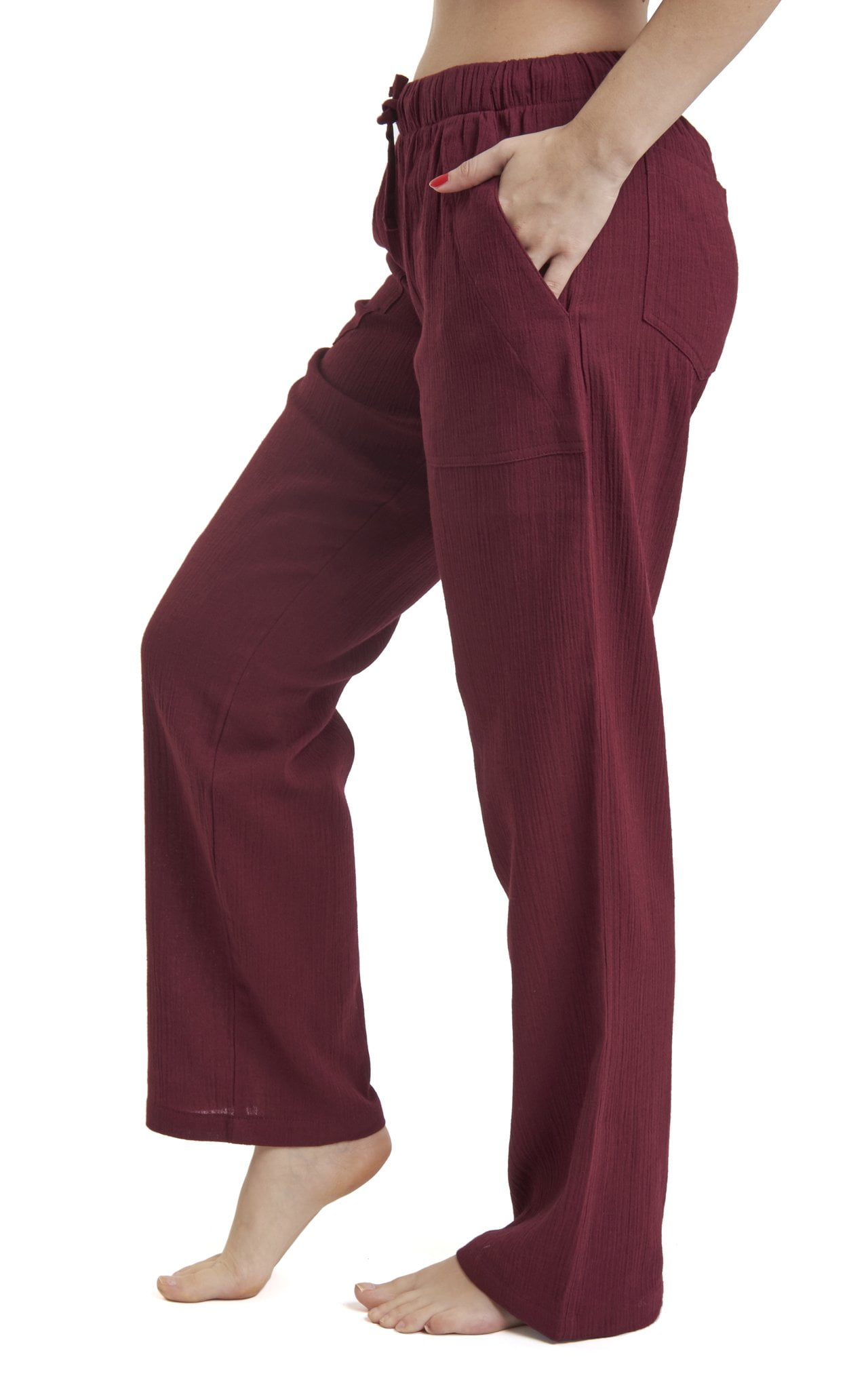 J & Ce Women's 100% Cotton Gauze Beach & Pajama Pants