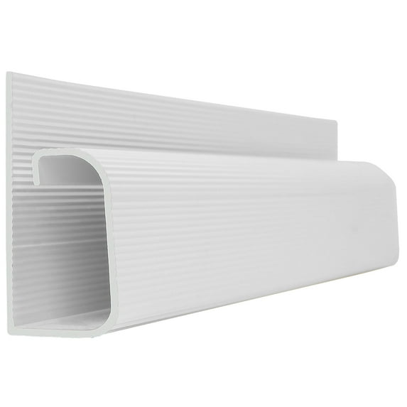 Large J Channel Adhesive Backed Cable Raceway - Stick Length: 46 Inch - White - 6 Pack