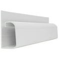 thumbnail image 1 of Large J Channel Adhesive Backed Cable Raceway - Stick Length: 46 Inch - White - 1 Piece, 1 of 4