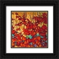 thumbnail image 1 of J., Charles 26x26 Black Ornate Wood Framed with Double Matting Museum Art Print Titled - Abstract Autumn 2, 1 of 4