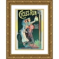 thumbnail image 1 of J. Chaume 17x24 Gold Ornate Framed and Double Matted Museum Art Print Titled - Run Cycles !! This is My Favorite Brand ’(C.1900), 1 of 4
