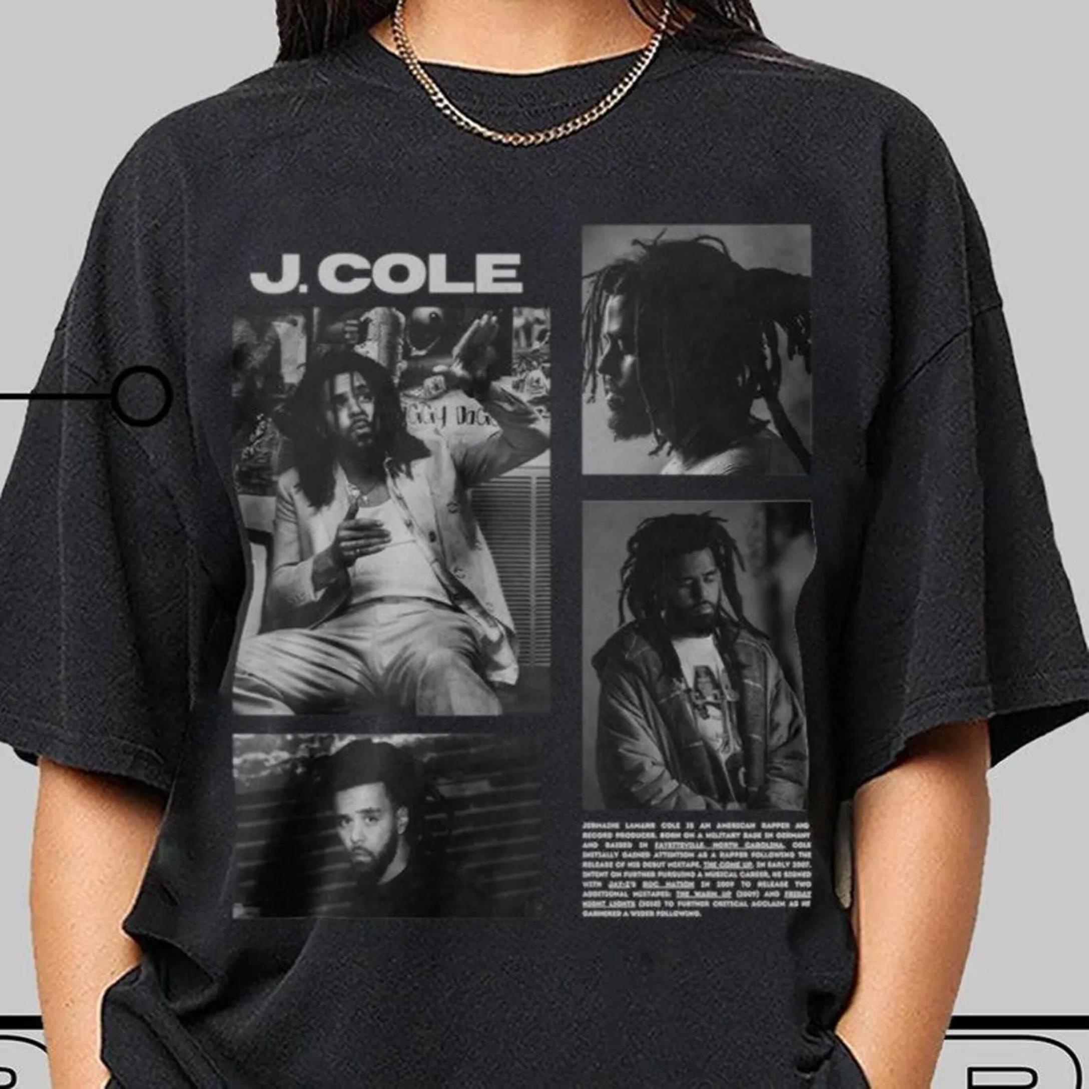 J Cole Graphic T-Shirt, Rapper Hip Hop Retro 90s Shirt - Walmart.com