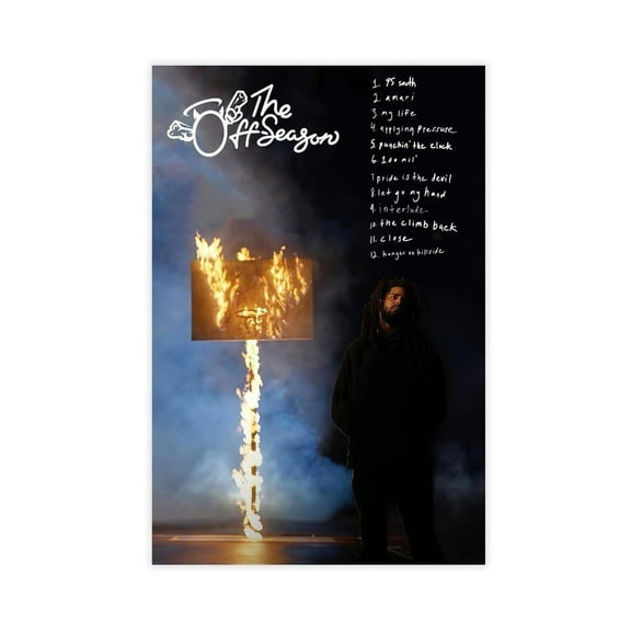 J Cole Poster - The Off-Season Album Cover Posters Rap Music Poster Wall Art Room Decor Print Canvas Posters for Room Aesthetic