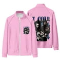 thumbnail image 1 of J Cole Rapper Stand Collar Pullover Long-Sleeved Top Pink Sweatshirts Fashion Zipper, 1 of 1