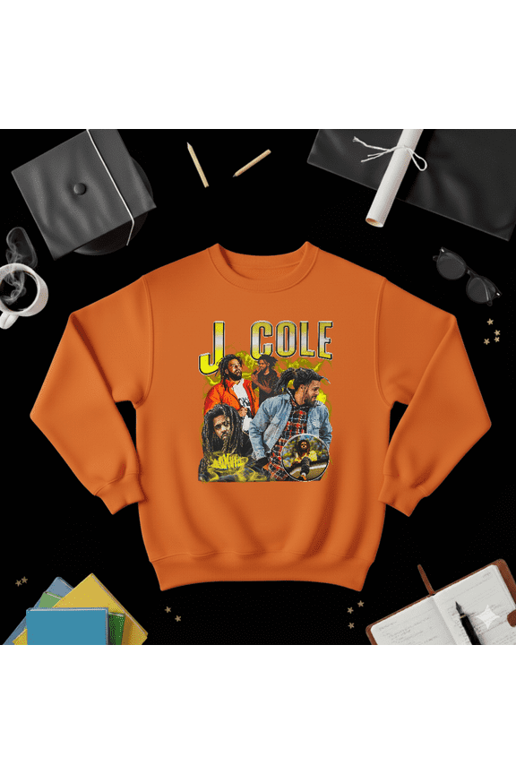J.Cole Yellow Retro Hip Hop Music Artist Classic Graphic Sweatshirt V41365, up to size 5XL