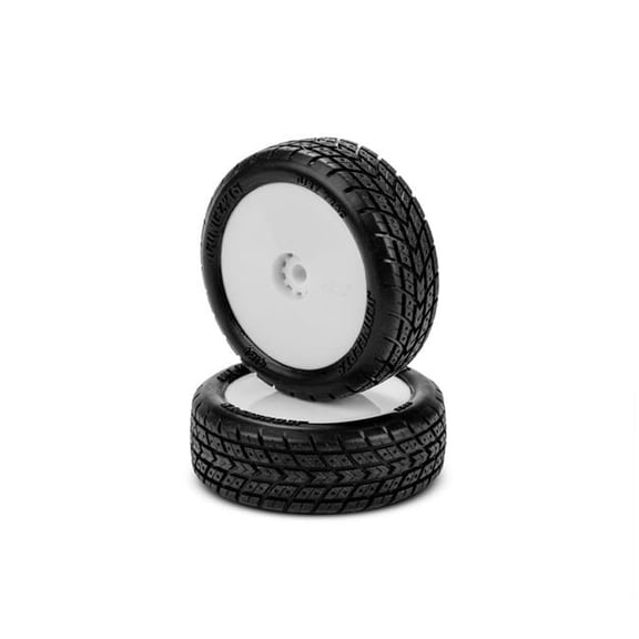 J Concepts JCO41211211 Dirt Trac Mini Green Compound Pre-Mounted Wheel, White