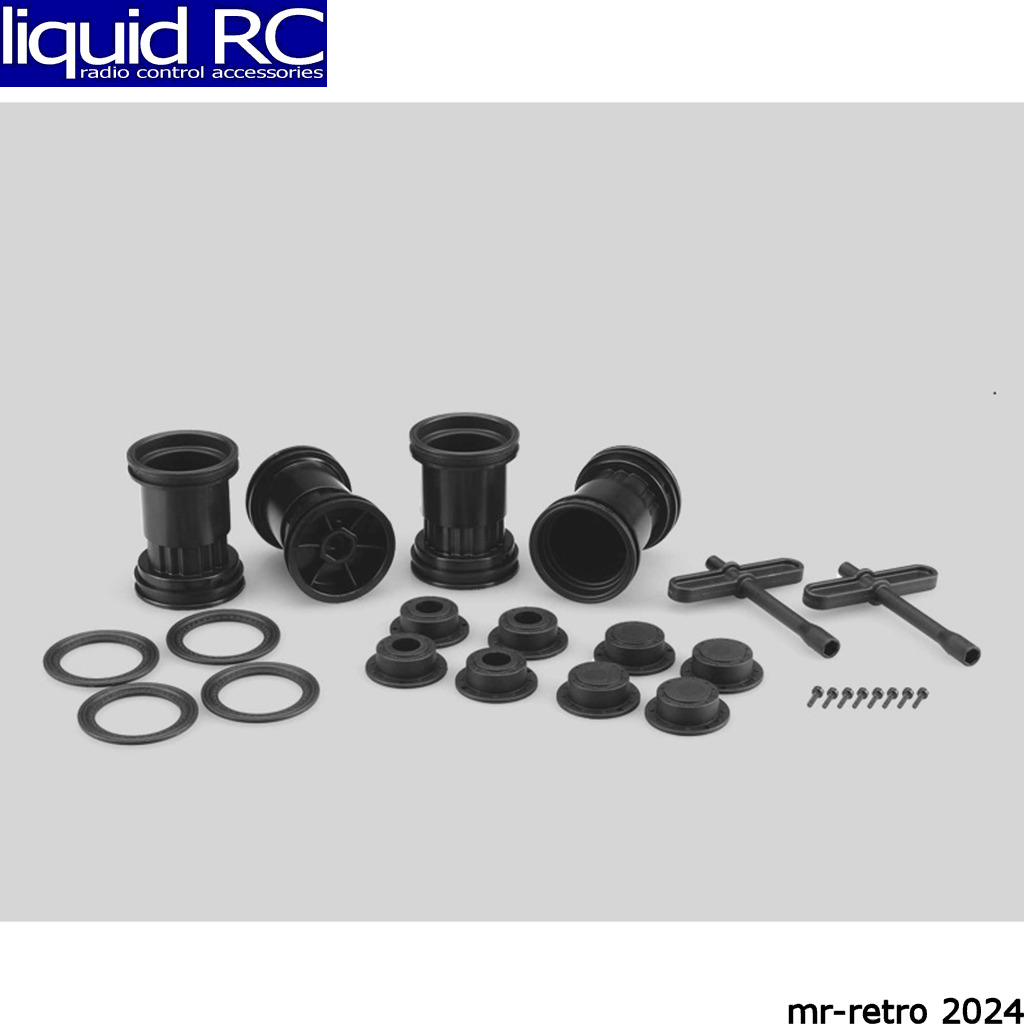 JConcepts 3442B Tribute 1/24th Monster Truck Wheel W/Acc Black 4Pc ...