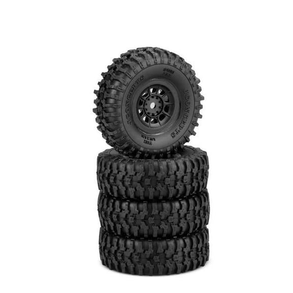 JConcepts 4023-3294 Tusk Green Compound Black Hazard Wheel SCX24