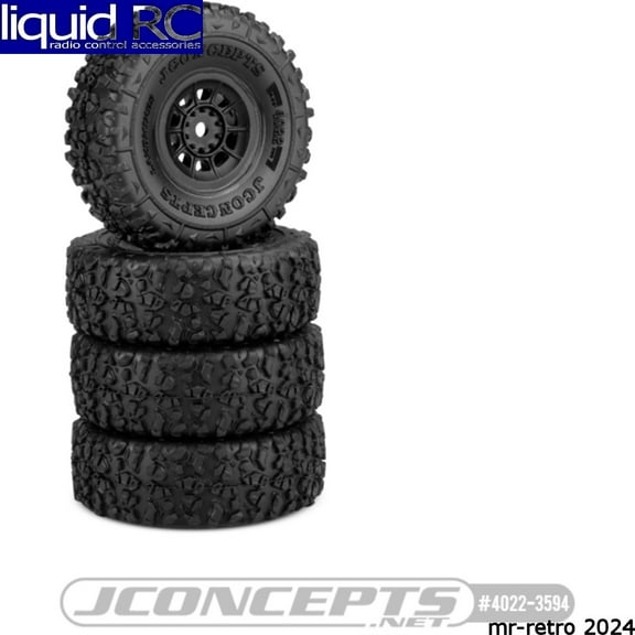 JConcepts 4023-3594 Tusk Gold Compound Pre-Mounted Black 3430B Hazard Wheel SCX24