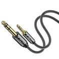 thumbnail image 1 of J&D 3.5mm to 6.35mm Stereo Audio Cable, Gold-Plated TRS M/M, Nylon Braided, 25 ft, 1 of 7