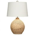 thumbnail image 1 of J&D Designs Cape 1-Light Rattan & Linen Table Lamp in Natural/White, 1 of 5