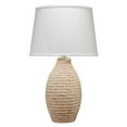 thumbnail image 1 of J&D Designs Coastal Fabric Table Lamp with Tapered Shade in White Rope Finish, 1 of 2