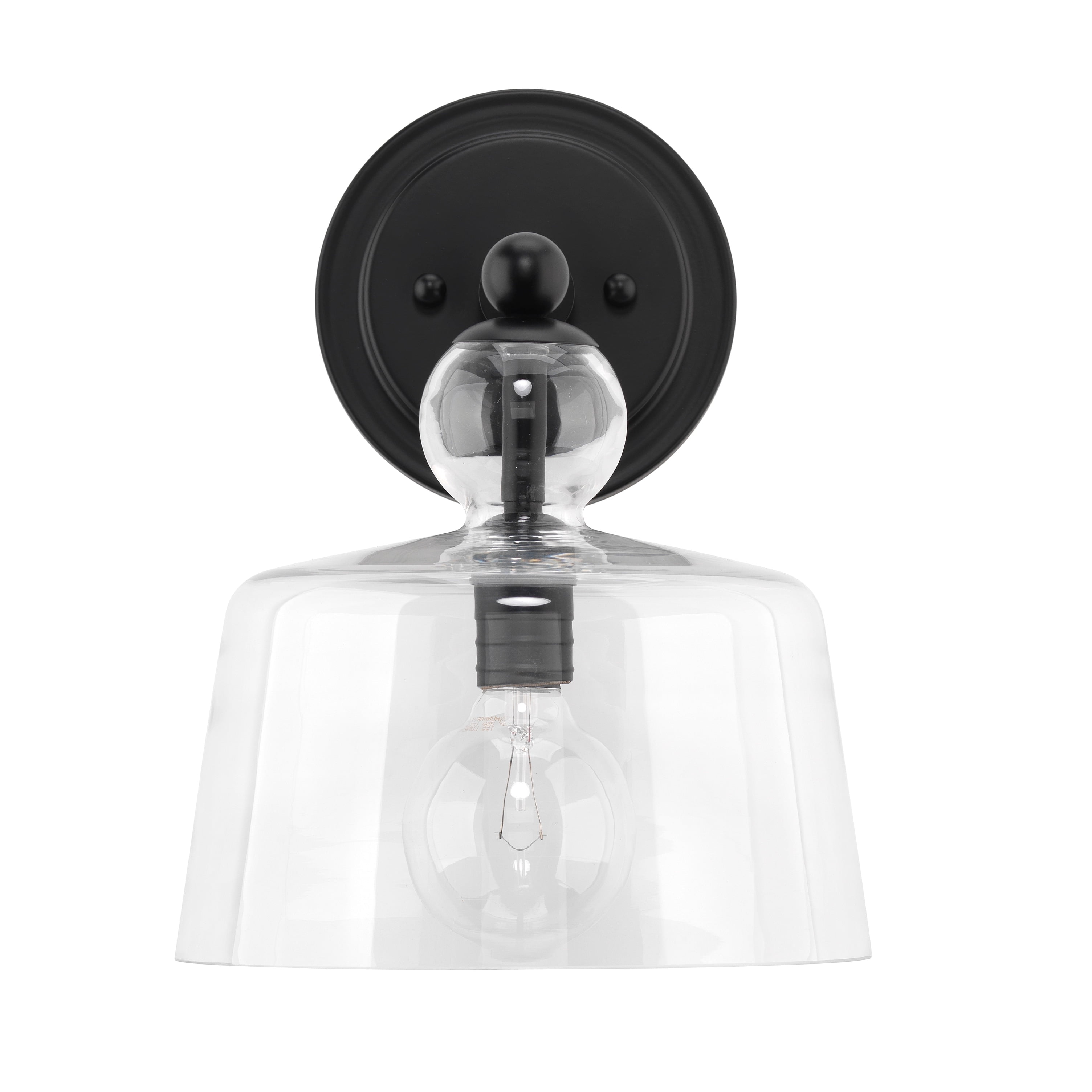 Hudson Black Iron Jelly Jar Wall Sconce