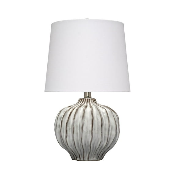 J&D Designs Reef Ceramic Table Lamp in Gray