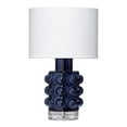 thumbnail image 1 of J&D Designs Seltzer Modern Blown Glass & Acrylic Table Lamp in Blue/Off White, 1 of 4