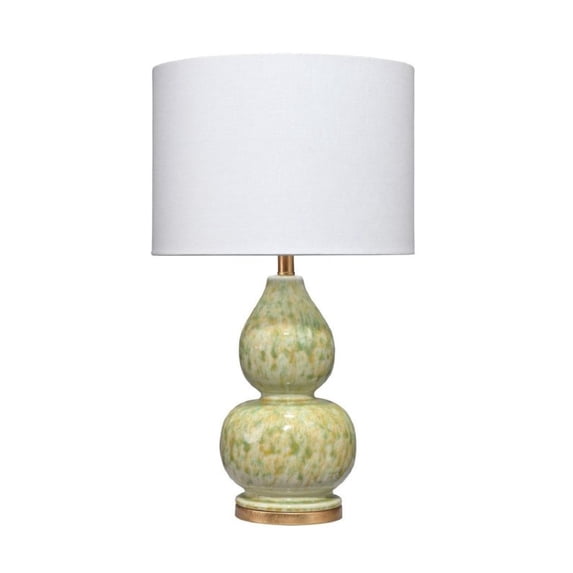 J&D Designs Whitney Transitional Ceramic & Metal Table Lamp in Green