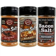 J&D Foods Bacon Salt 3-Pack - Original, Hickory, Peppered