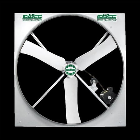 J&D Manufacturing VPX50CA31031 50 in. Panel Fan - Belt Drive - 3 Phase - 1 HP - 230-460V - 1 Speed - 3 Cast Aluminum Blades
