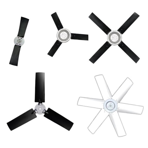 J&D Manufacturing VRB58P334C-P 58 in. Blade - 3 Wing - 34 deg Pitch - Clockwise Rotation - 1 in. Bore - Poly - Direct Drive