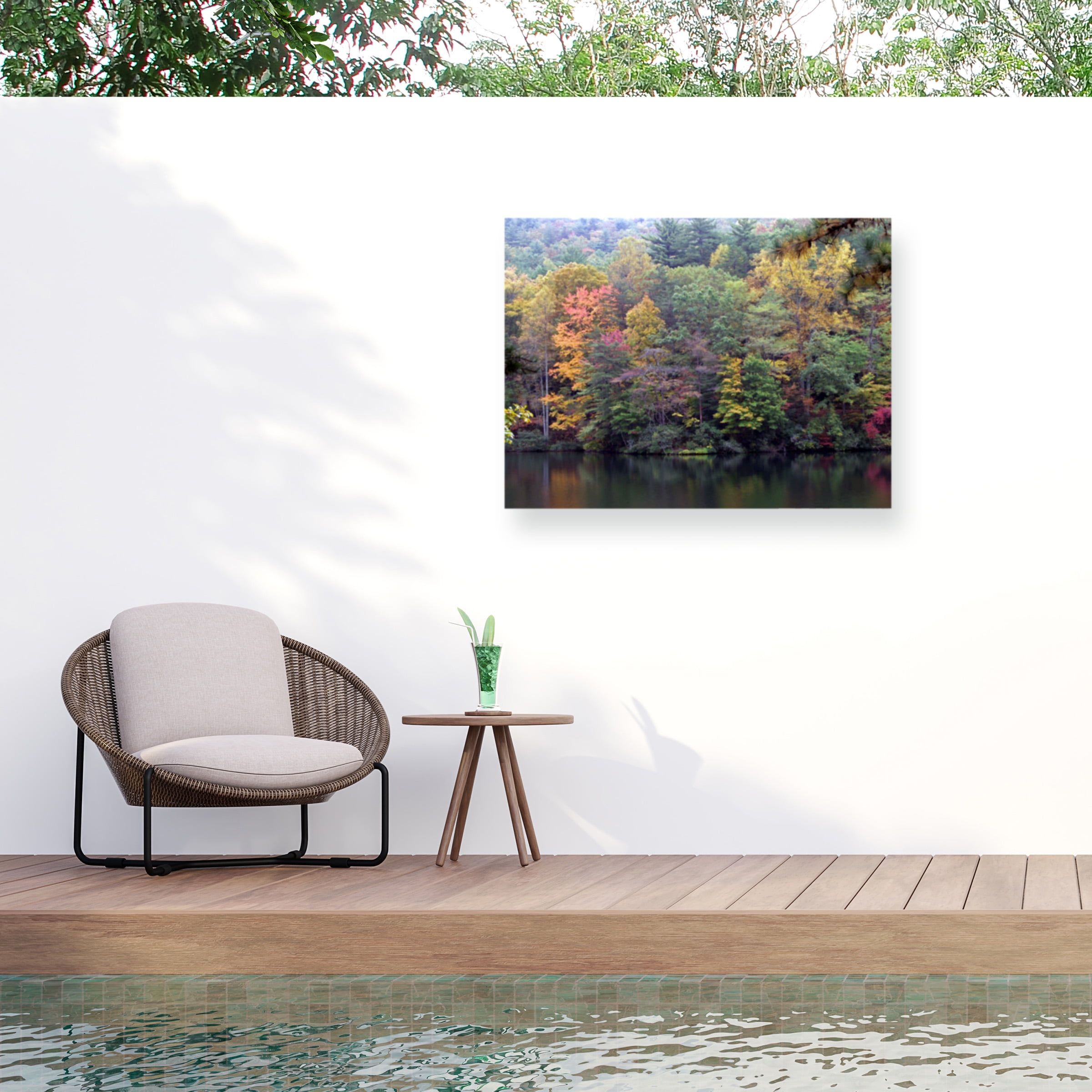 J.D. Mcfarlan 'Painted Hillside' Outdoor Canvas 18x24