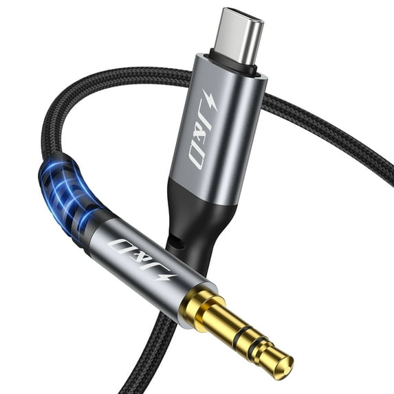 J&D USB C To 0.14 inch Audio Adapter - Type C to Aux Headphone Cable, Nylon Braided, 78.74 inch