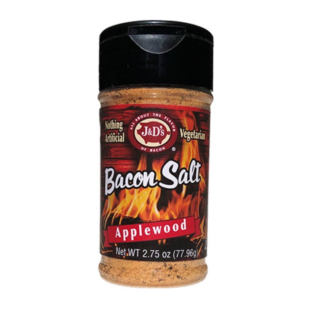 J&D's Applewood Bacon Salt 2.5oz All Natural Bacon Flavored Seasoning