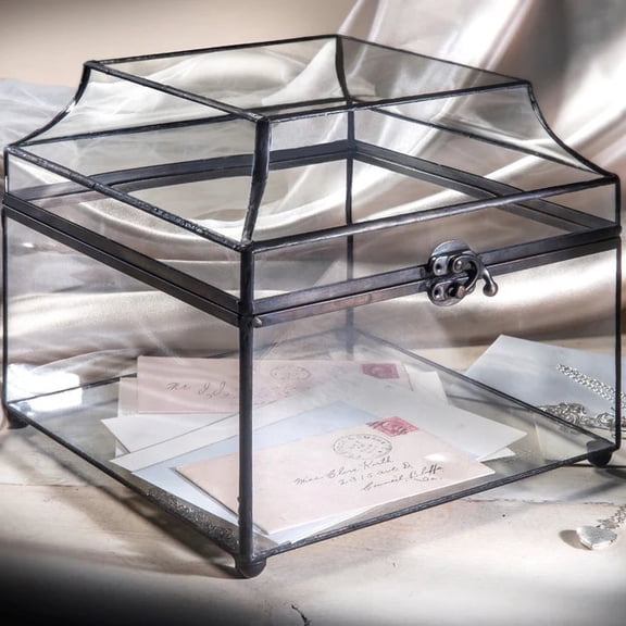 Clear Glass Display Case Large Decorative Box