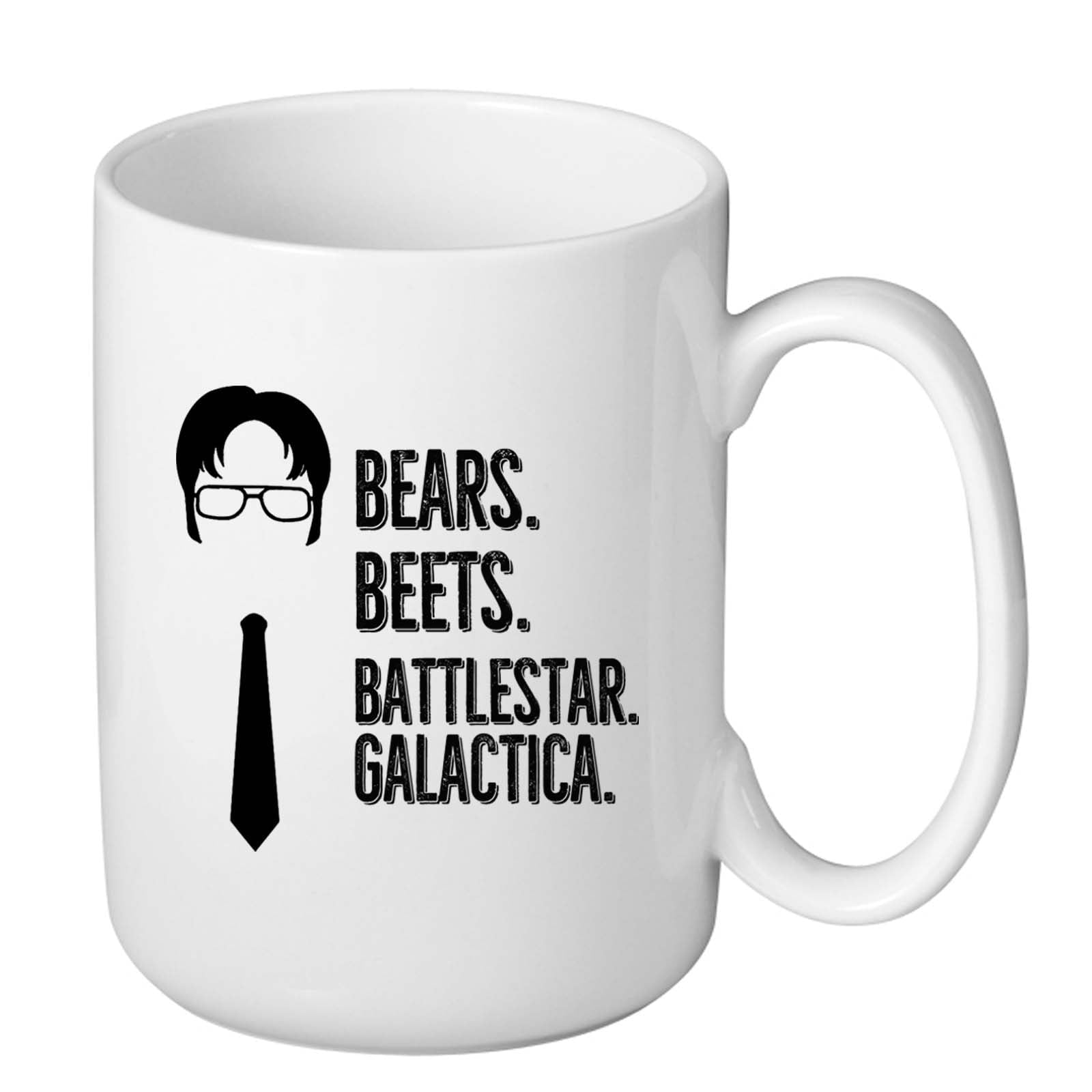 The Office Shot Glass Gift Set - 3 Glasses With Prison Mike, Dunder Mifflin & Bears Beets Battlestar Galactica Designs