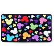 thumbnail image 1 of J.Ehonace Cartoon Mouse Entry Doormat, Black Polyester Non-Slip Kitchen Rug 17"x30", Home Decor, 1 of 7