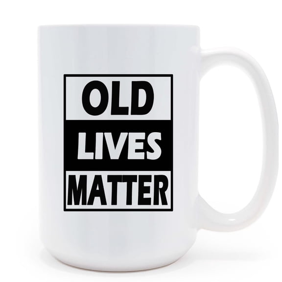 J.Ehonace Ceramic Coffee Mug 15 oz - Funny Gift for Senior Citizens