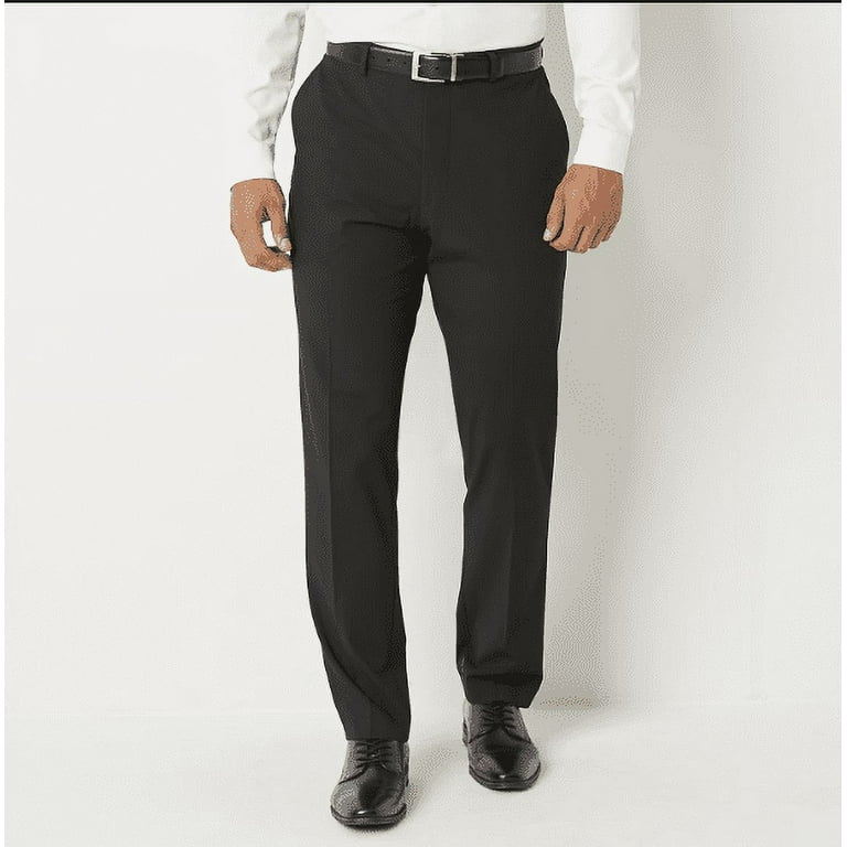 J. Ferrar Ultra Comfort Men's Super Slim Suit Pants, 34x29, Black