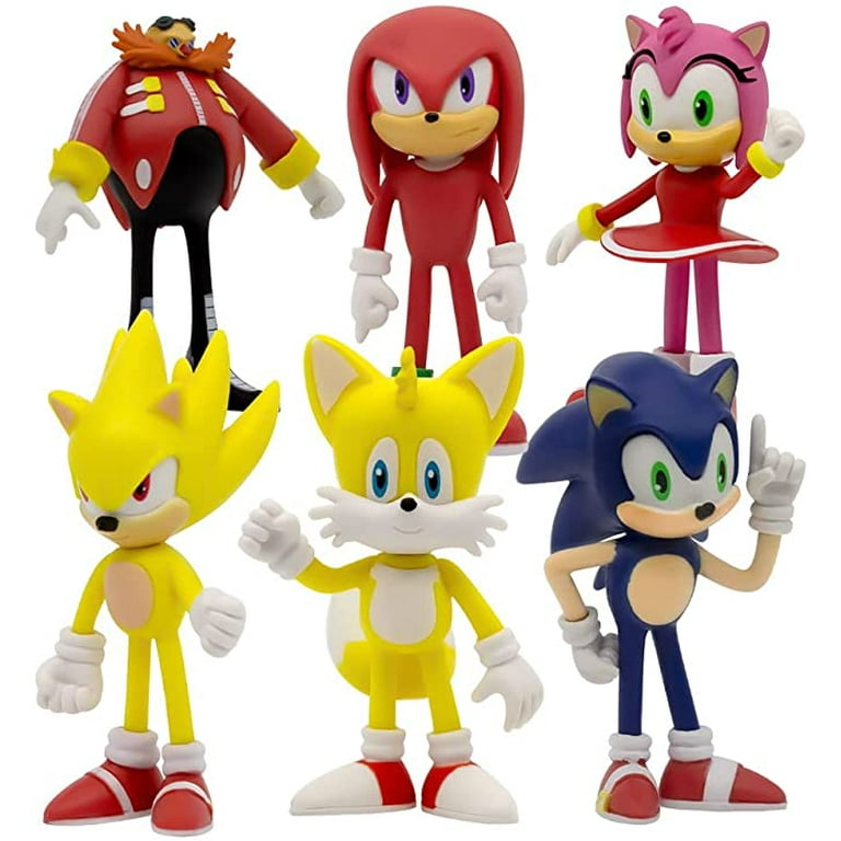  Sonic Birthday Cake Topper Set with Sonic Figures and Themed  Accessories : Toys & Games