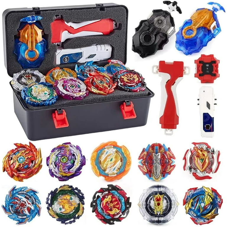 J&G Bey Battle Burst Gyro Blade Toy Set, 10 Spinning Tops,