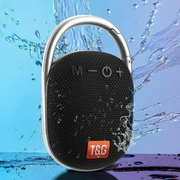 J&G Clip Portable Waterproof Bluetooth Speaker, black