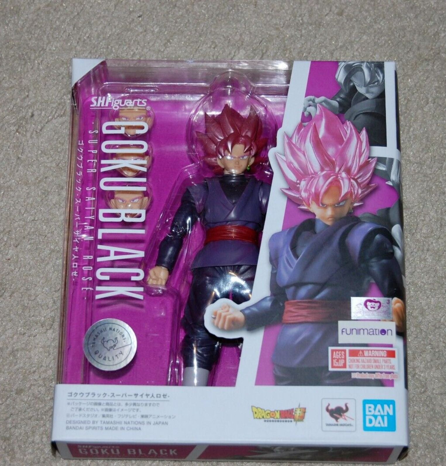 Bandai Tamashii Nations Dragon Ball Super S.H. Figuarts Goku Black Action  Figure 