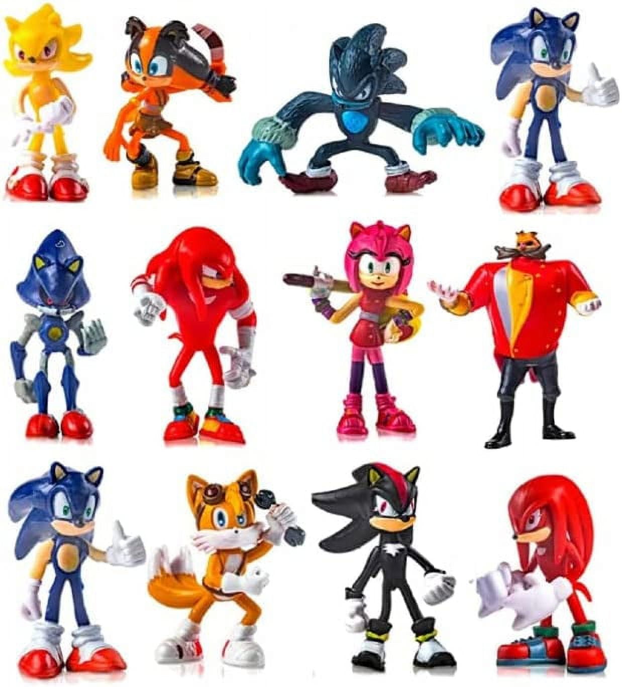 12 Pack Mini Sonic Hedgehog Action Figures ，Sonic Toy, 1.57-2.17'' Tall  Sonic Hedgehog Toys，Perfect Kids Gifts.