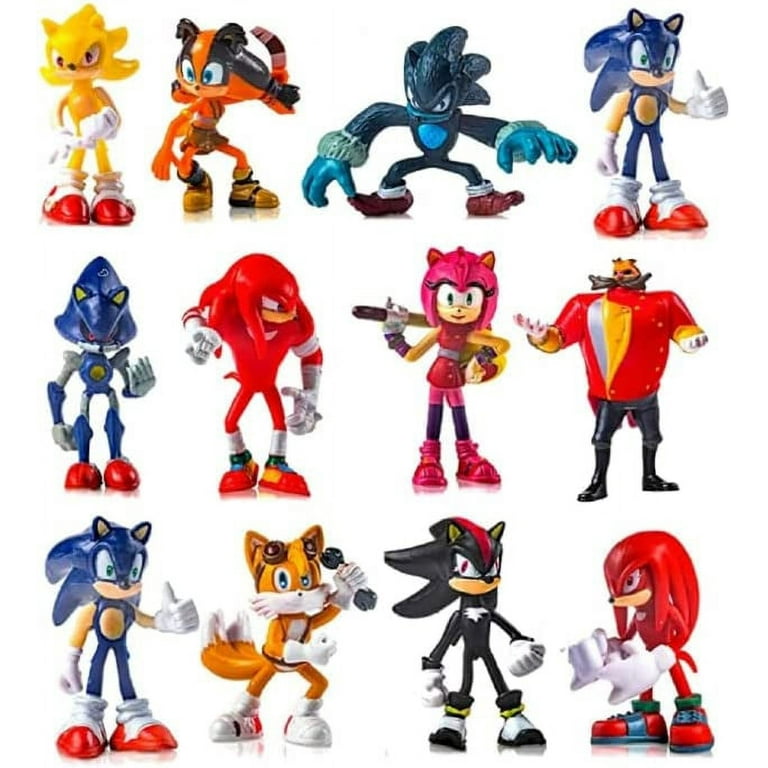 J&G Sonic the Hedgehog Toys Action Figures 2.5 inch, Pack of 12, Perfect  Gifts for Boys and Girls Versatile Sonic Toy Party Supplies Cake Toppers